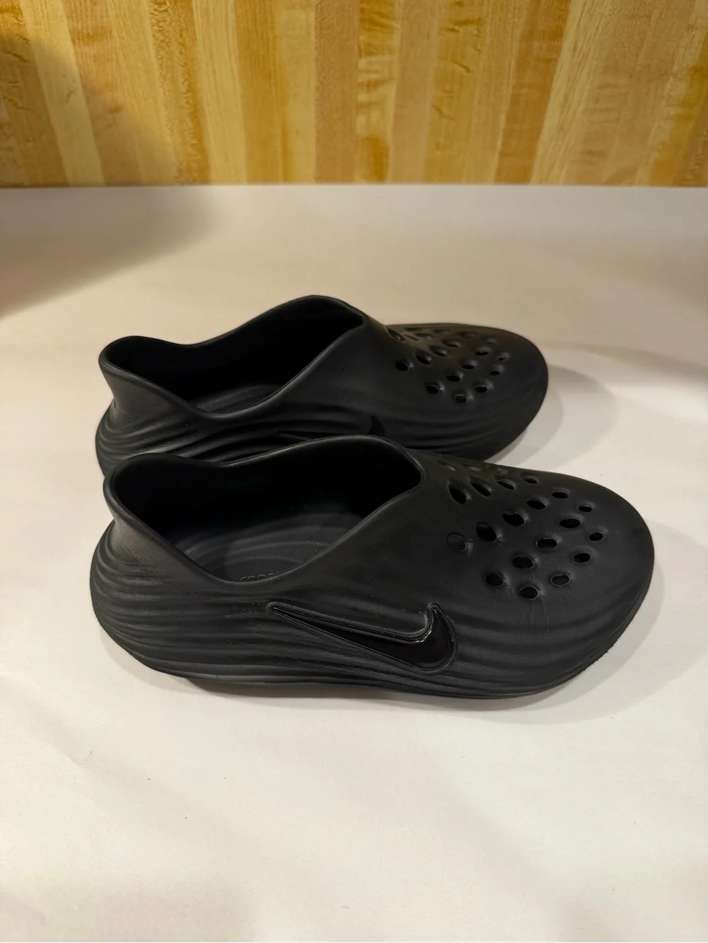 Nike Kids reactx Black Slip-On Clog Sandals